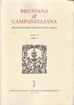 Bruniana & Campanelliana. Ricerche filosofiche e materiali storico-testuali. Anno IV - 1998/2