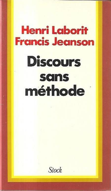 Discours sans méthode - copertina