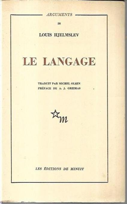 Le langage - Louis Hjelmslev - copertina