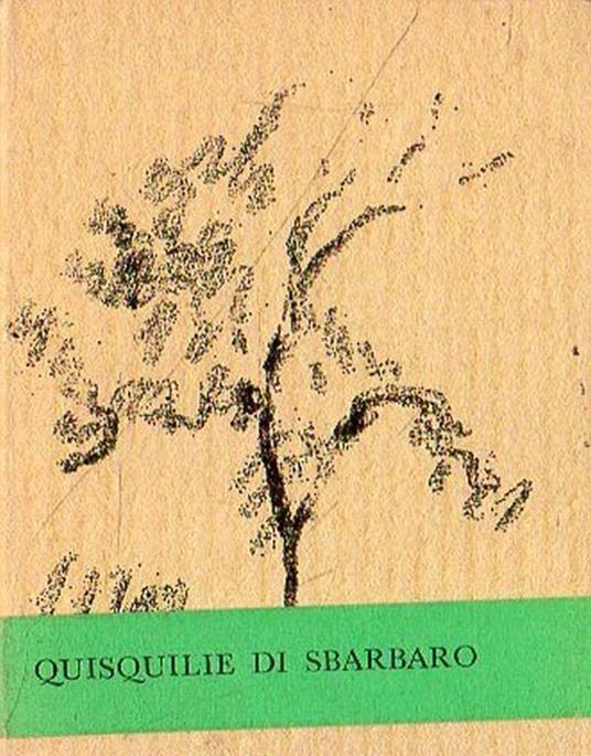 Quisquilie - Camillo Sbarbaro - copertina