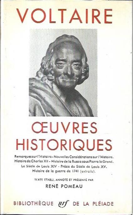 Oeuvres historiques - Voltaire - copertina