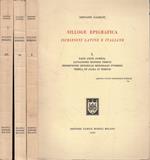 Silloge epigrafica : iscrizioni latine e italiane ( 3 vol.)