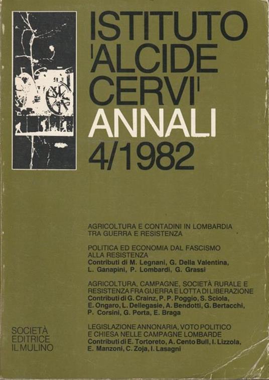 Istituto "Alcide Cervi" - Annali 4/1982 - copertina