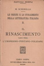 Il Rinascimento Parte prima. L'umanesimo-Pontano-Poliziano
