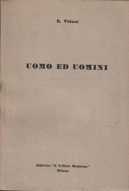 Uomo ed uomini - copertina