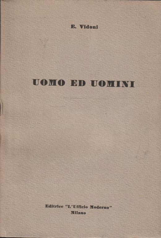 Uomo ed uomini - copertina