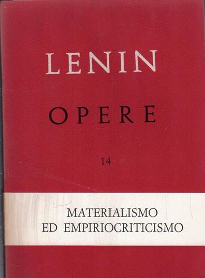 Opere complete XIV. 1908 - Lenin - copertina