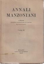 Annali Manzoniani. Volume III