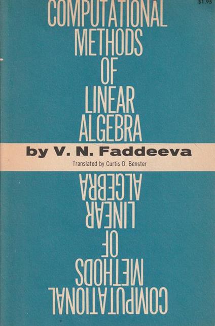 Computational Methods of Linear Algebra - copertina