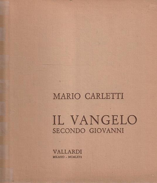 Il Vangelo secondo Giovanni - Mario Carletti - copertina