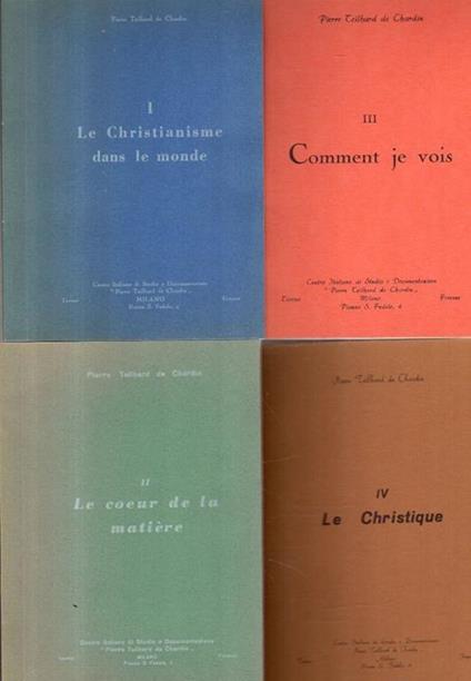 Quattro inediti - Pierre Teilhard de Chardin - copertina