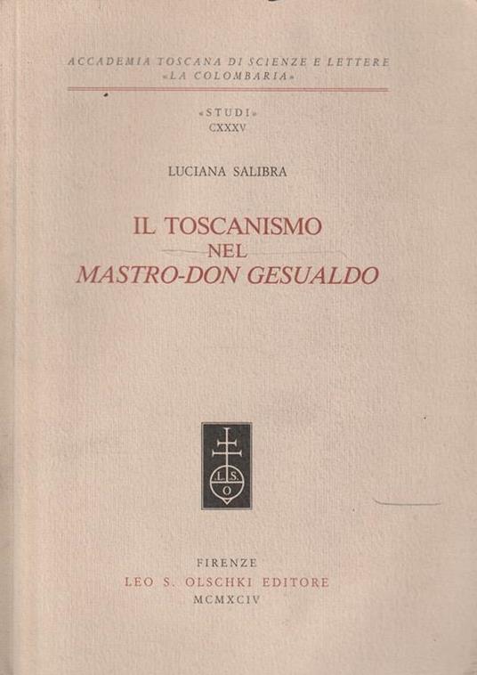 Il toscanismo nel Mastro-don Gesualdo - Luciana Salibra - copertina