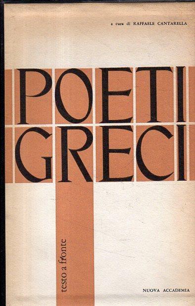 Poeti greci - Raffaele Cantarella - copertina