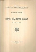 Lettura del Fermo e LUcia, Tomo IV, Capp. I-IV