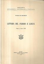 Lettura del Fermo e Lucia, Tomo I, Capp. I-III