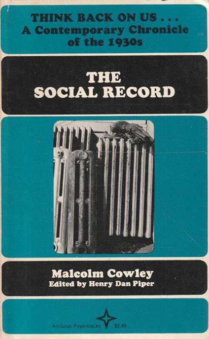 Think back on us...A Contemporary Chronicle of the 1930s. The social record - copertina