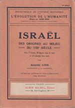 Israel. Des origines au milieu du VIII siècle par Adolphe Lods
