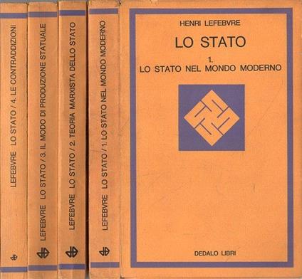 Lo stato ( 4 vol.) - Henri Lefebvre - copertina