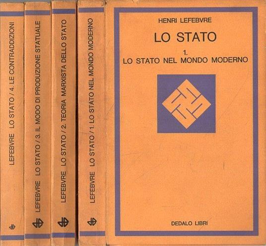 Lo stato ( 4 vol.) - Henri Lefebvre - copertina