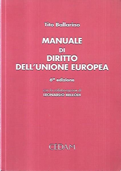Manuale di diritto dell'Unione europea - copertina