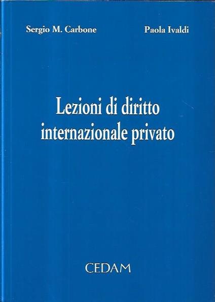 Lezioni di diritto internazionale privato - copertina
