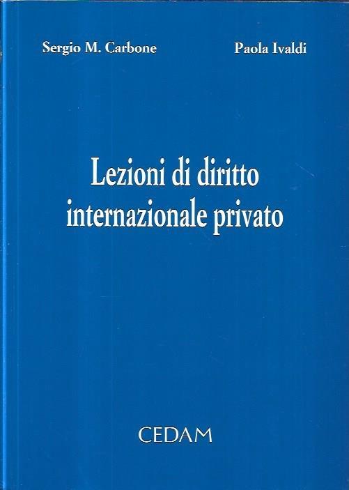 Lezioni di diritto internazionale privato - copertina