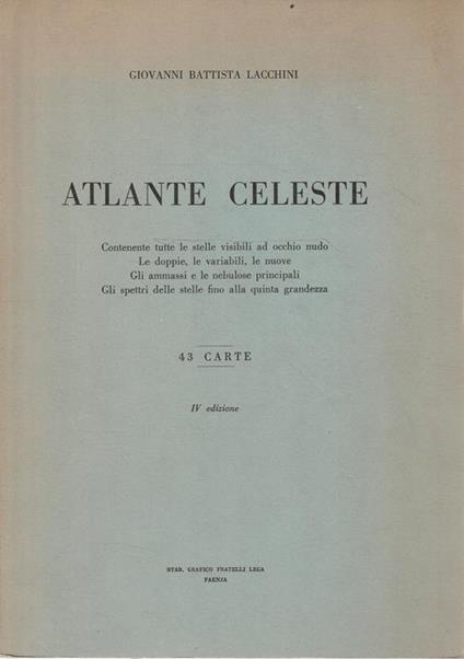 Atlante Celeste - Giovanni Battista Vacchi - copertina