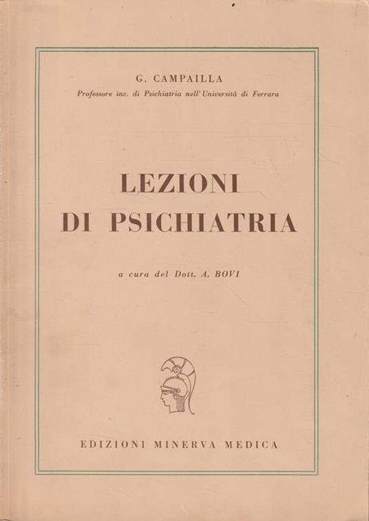 Lezioni di Psichiatria - copertina