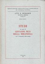 Deputazione Provinciale Ferrarese di Storia Patria. Atti e Memorie - Nuova serie Vol. XXVI Studi in onore di Giovanni Pico Della Mirandola nel V Centenario della nascita