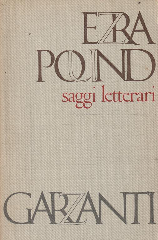 Saggi letterari - Ezra Pound - copertina