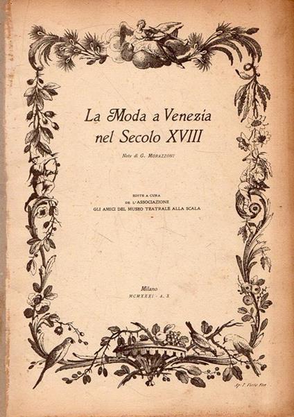 La Moda a Venezia nel Secolo XVIII - copertina