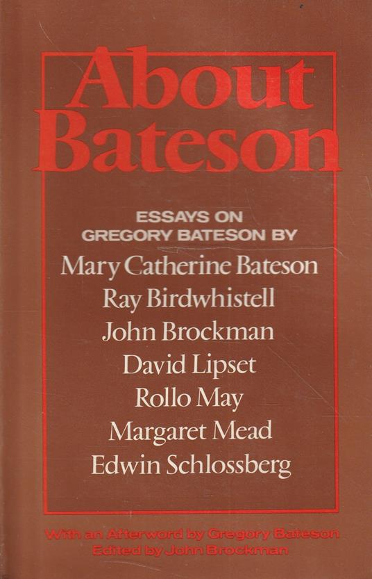 About Bateson : essays on Gregory Bateson - copertina