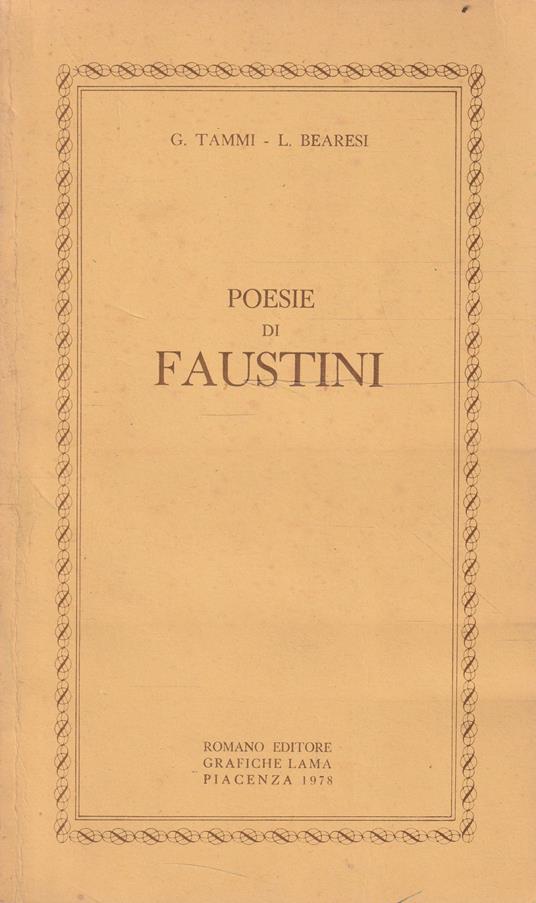 Poesie di Faustini - copertina