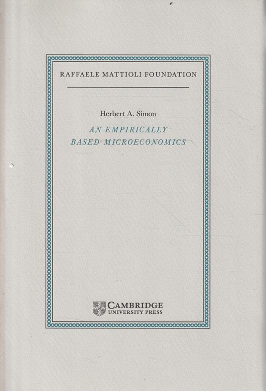 An empirically based microeconomics - Herbert A. Simon - copertina