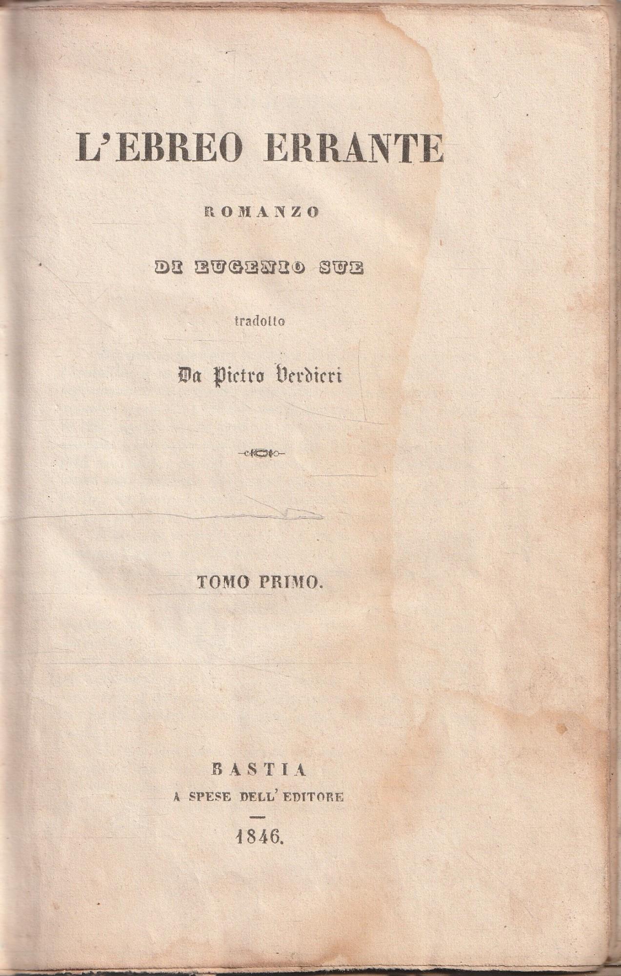 L' ebreo errante - Tomo I-II-III