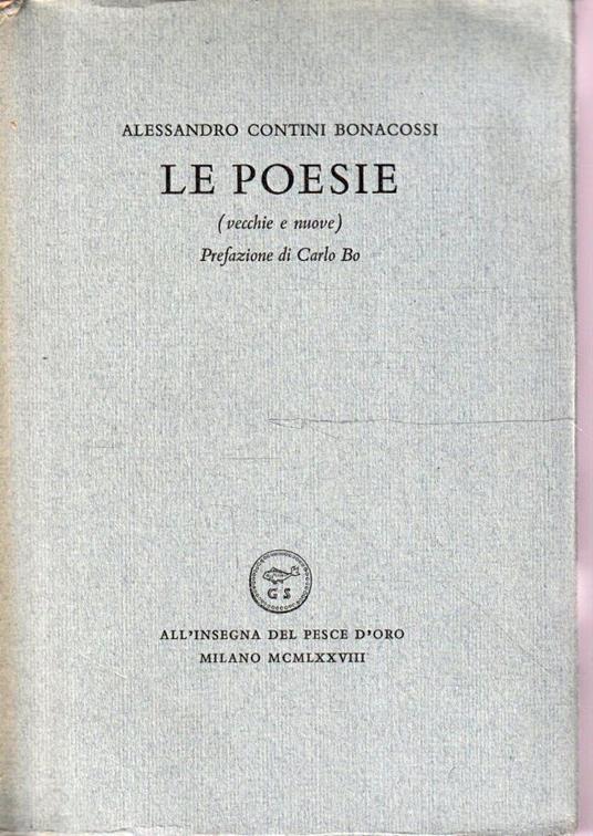 Le poesie (vecchie e nuove) di Alessandro Contini Bonacossi - copertina