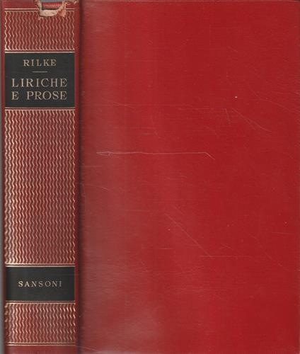 Liriche e prose - Rainer Maria Rilke - copertina