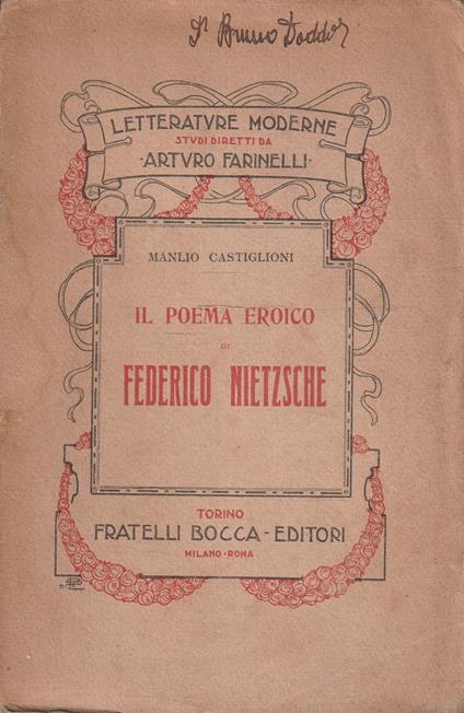 Il poema eroico di Federico Nietzsche - copertina