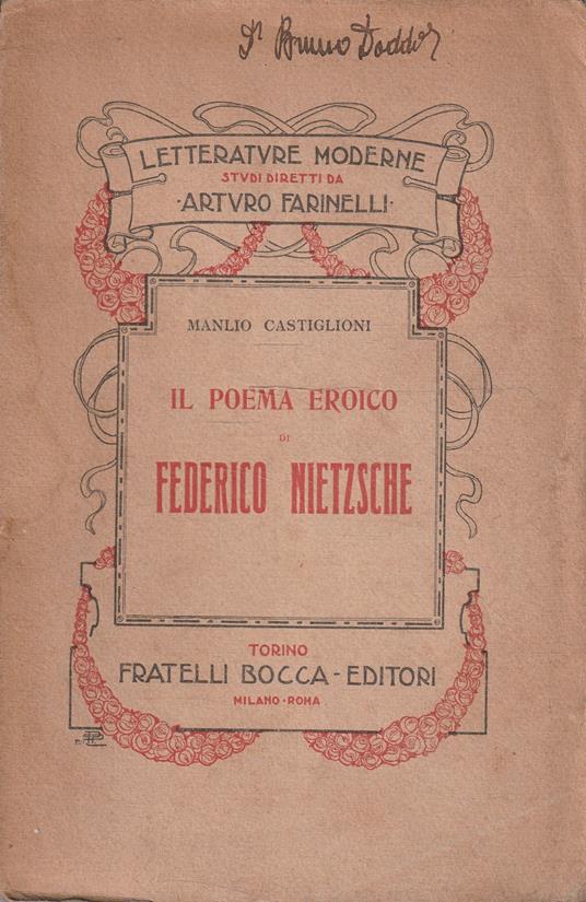 Il poema eroico di Federico Nietzsche - copertina