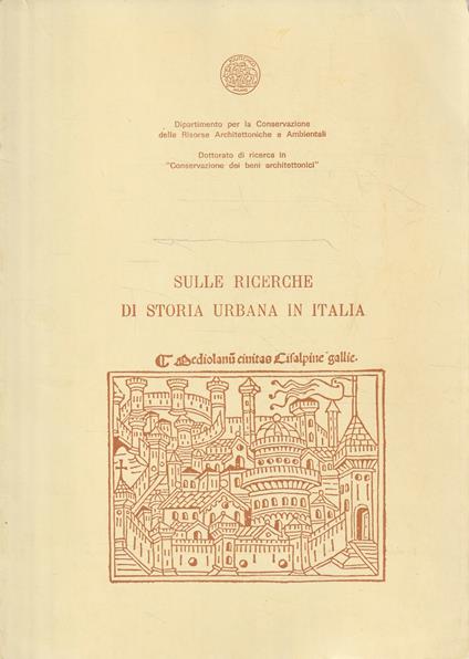 Sulle ricerche di storia urbana in Italia - copertina