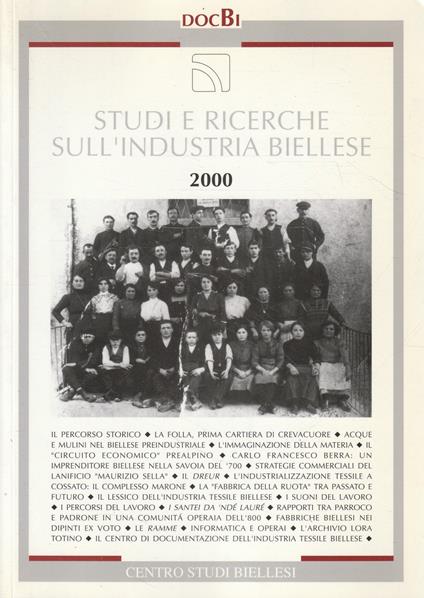 Studi e ricerche sull'industria biellese 2000 - copertina