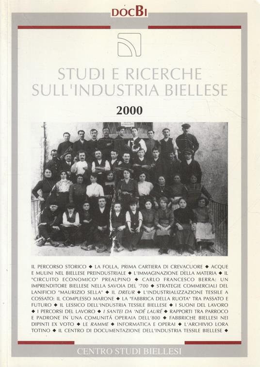 Studi e ricerche sull'industria biellese 2000 - copertina