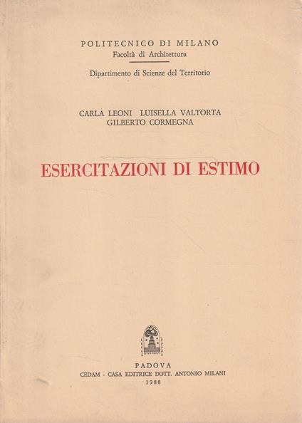 Esercitazioni di estimo - copertina