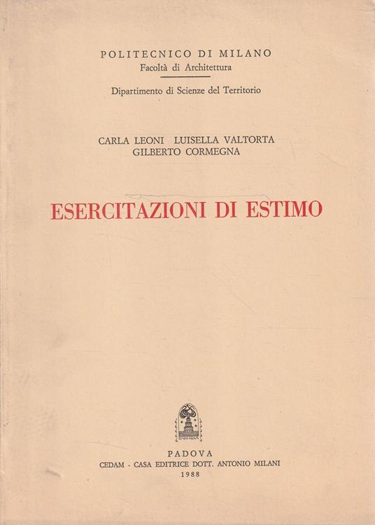 Esercitazioni di estimo - copertina
