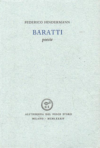 Baratti: poesie - Federico Hindermann - copertina