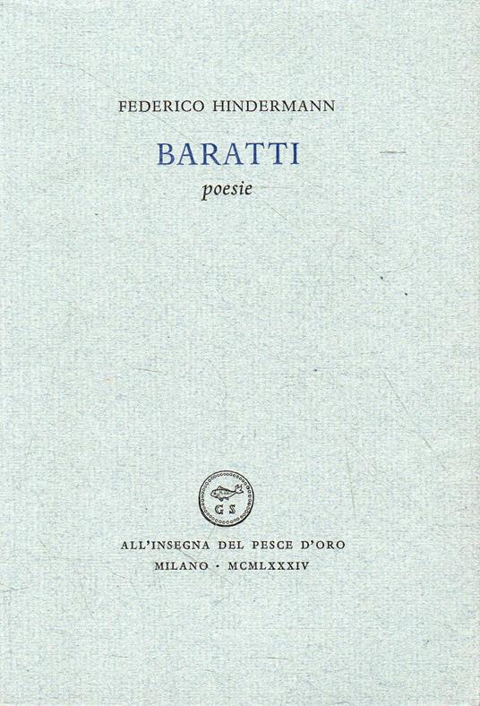 Baratti: poesie - Federico Hindermann - copertina
