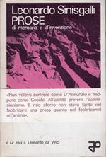Prima Edizione! Prose: di memoria e d'invenzione