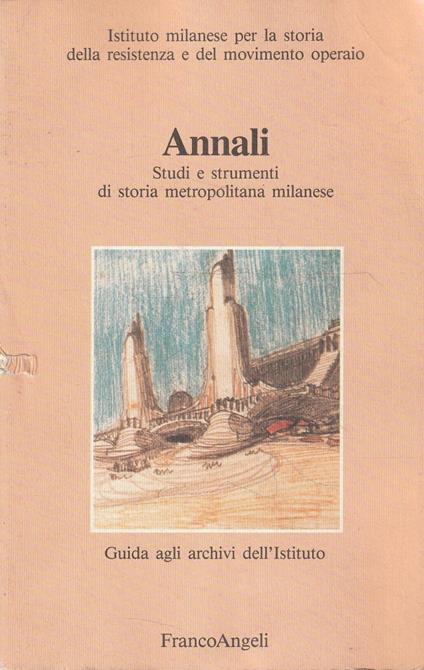 Annali 1 Studi e strumenti di storia metropolitana milanese - copertina
