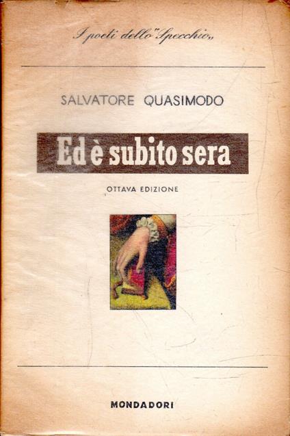 Ed è subito sera - Salvatore Quasimodo - copertina