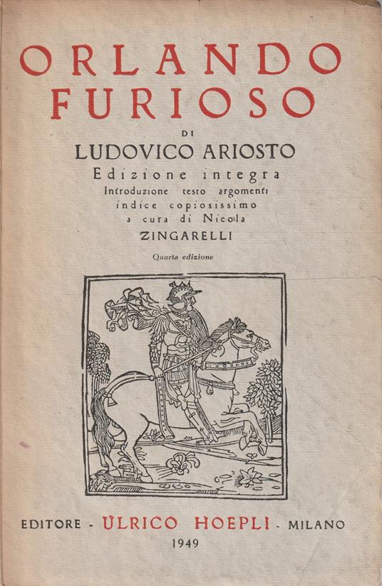Orlando Furioso - Ludovico Ariosto - Libro Usato - Hoepli 